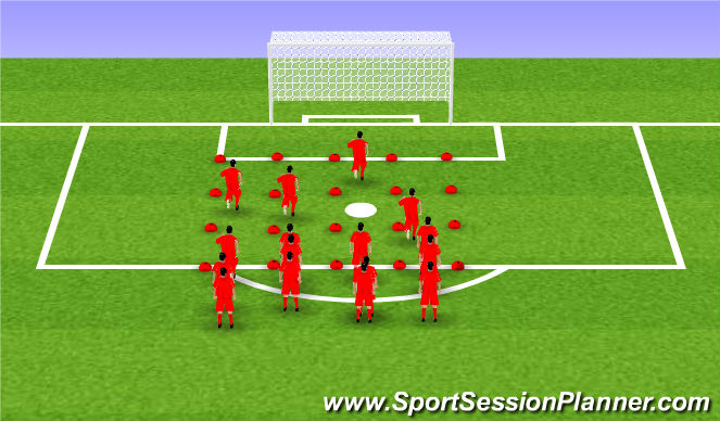Football/Soccer Session Plan Drill (Colour): Warm Up