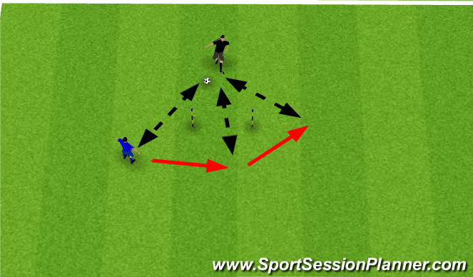 Football/Soccer Session Plan Drill (Colour): First Touch Passing