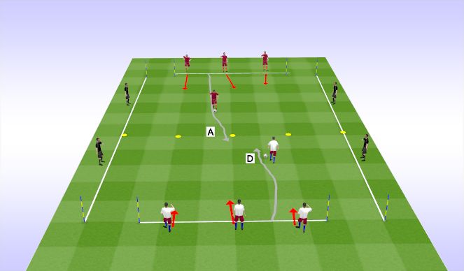 Football/Soccer Session Plan Drill (Colour): RWB Skill Training