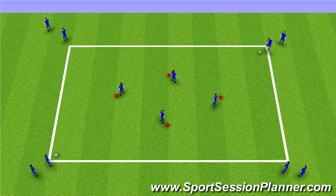 Football/Soccer Session Plan Drill (Colour): Warm up / Technical (30 min)