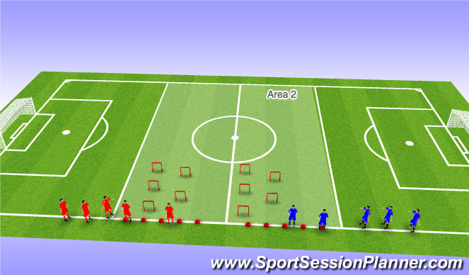 Football/Soccer Session Plan Drill (Colour): Warm Up