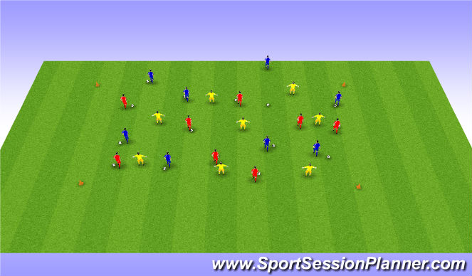 Football/Soccer Session Plan Drill (Colour): Kickstart - Tig