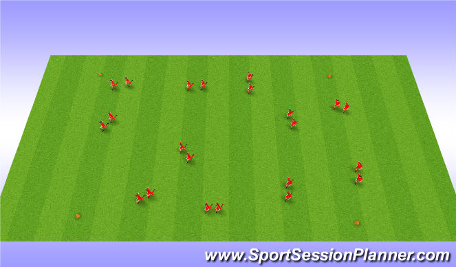 Football/Soccer Session Plan Drill (Colour): Kickstarter (Knee Game)