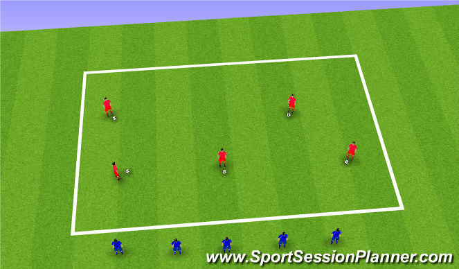 Football/Soccer Session Plan Drill (Colour): Shielding Warm Up