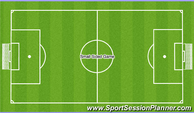 Football/Soccer Session Plan Drill (Colour): SSG