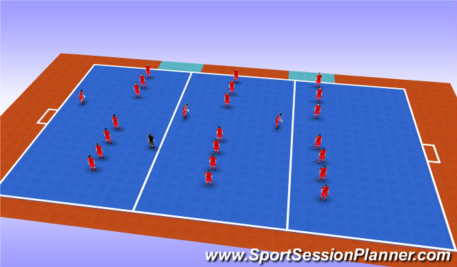 Futsal Session Plan Drill (Colour): skill practice two
