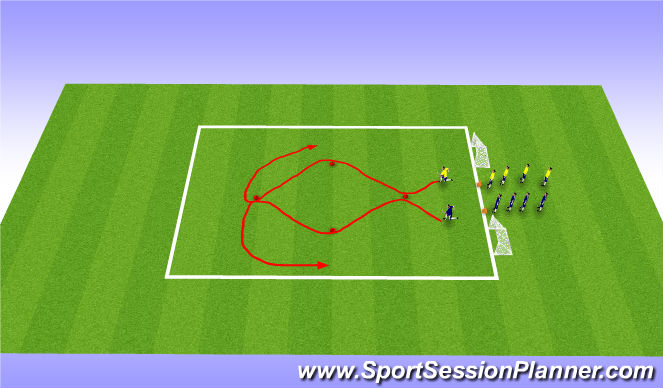 Football/Soccer Session Plan Drill (Colour): Warm up