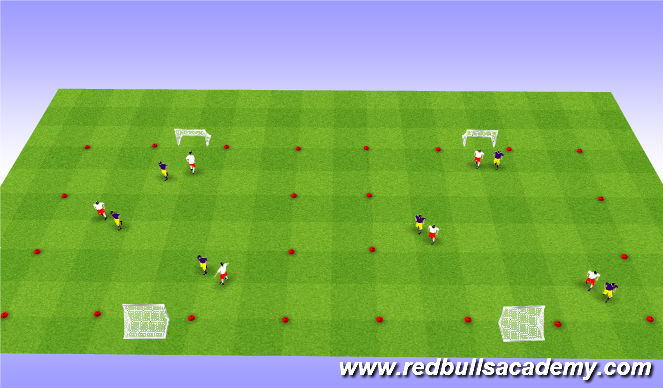 Football/Soccer Session Plan Drill (Colour): 3v3 Tournament