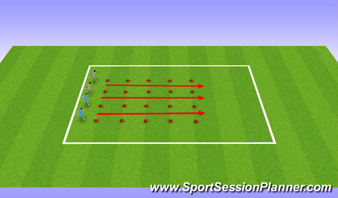 Football/Soccer Session Plan Drill (Colour): Warm Up