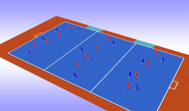 Futsal Session Plan Drill (Colour): conditioned game