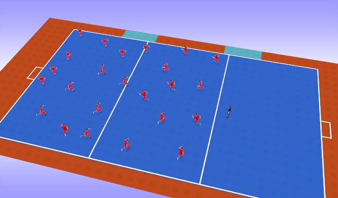 Futsal Session Plan Drill (Colour): Cool down