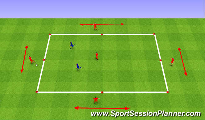 Football/Soccer Session Plan Drill (Colour): 2 - Possession Out
