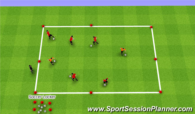 Football/Soccer Session Plan Drill (Colour): Stuck in The Mud
