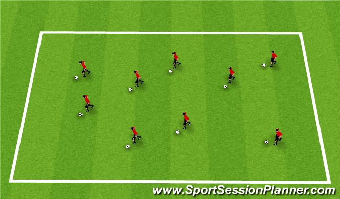Football/Soccer Session Plan Drill (Colour): Animal Dribble