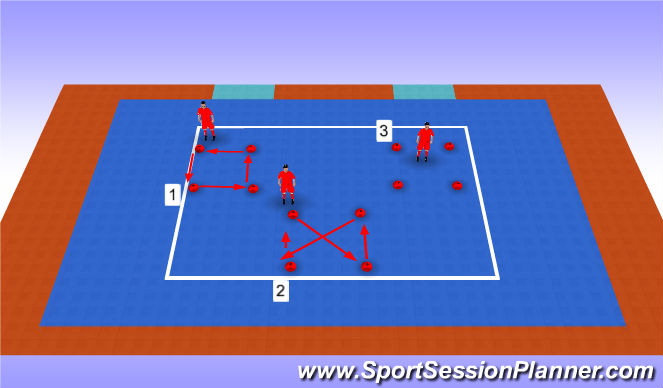 Futsal Session Plan Drill (Colour): Warm Up