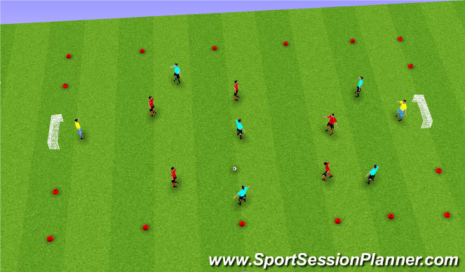 Football/Soccer Session Plan Drill (Colour): SSG