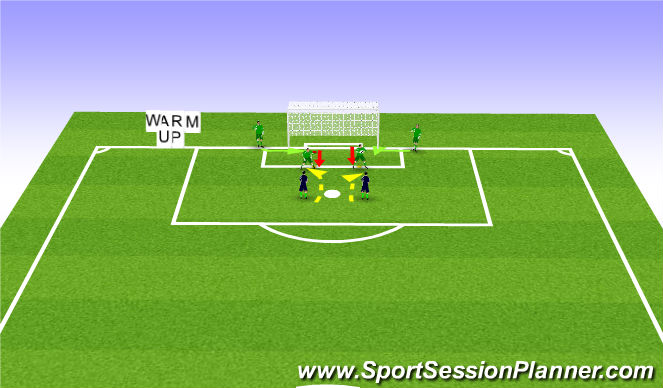 Football/Soccer Session Plan Drill (Colour): Warm up drill