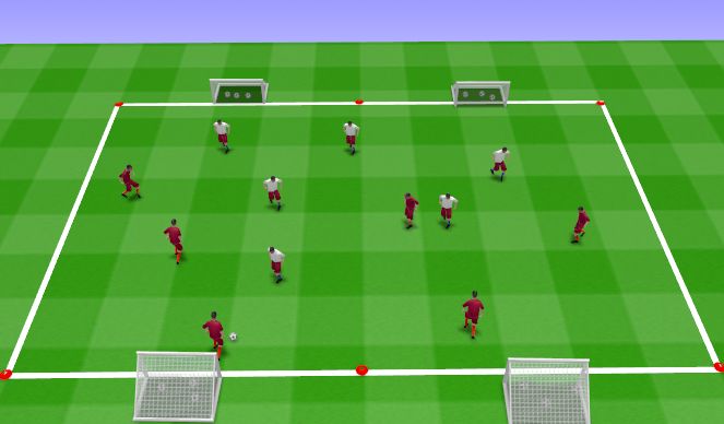 Football/Soccer Session Plan Drill (Colour): 1v1 Skill Game