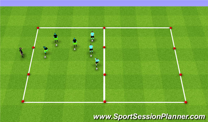 Football/Soccer Session Plan Drill (Colour): Technical