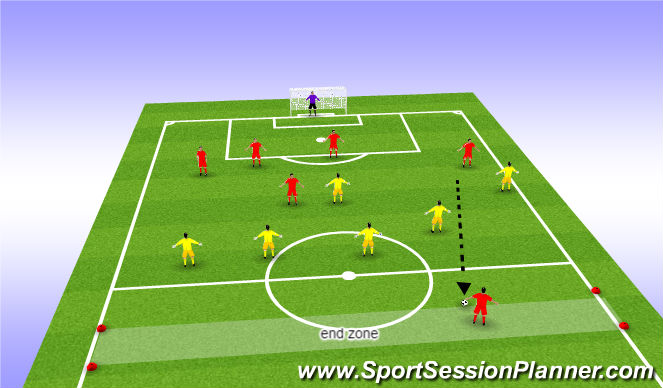 Football/Soccer Session Plan Drill (Colour): passing
