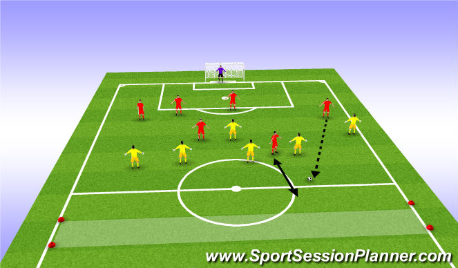 Football/Soccer Session Plan Drill (Colour): thourgh ball