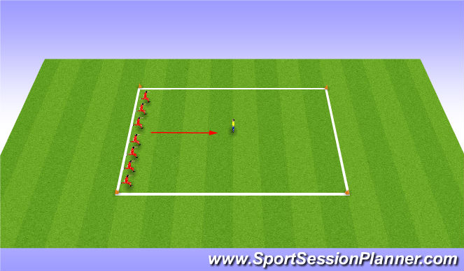 Football/Soccer Session Plan Drill (Colour): Bulldogs (Warm up) 7 - 11 year olds