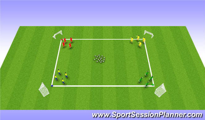Football/Soccer Session Plan Drill (Colour): Steal ball (10 Minutes)
