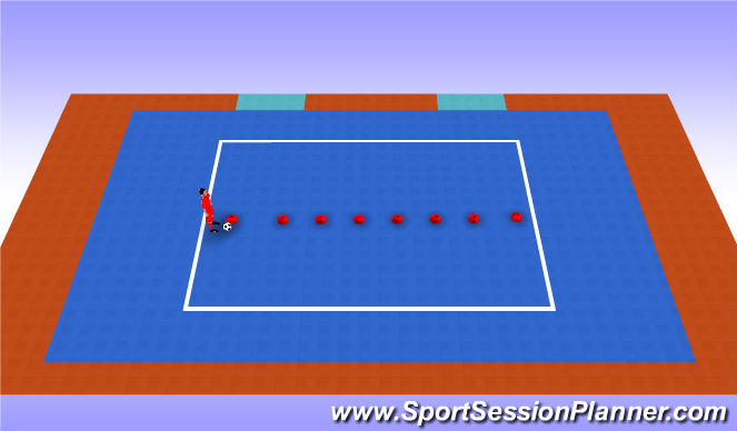 Futsal Session Plan Drill (Colour): Inside/Outside Movement