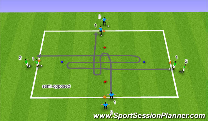 Football/Soccer Session Plan Drill (Colour): Technique