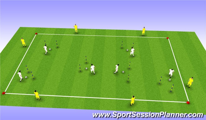 Football/Soccer Session Plan Drill (Colour): FUNctional Activity: Beat My Record