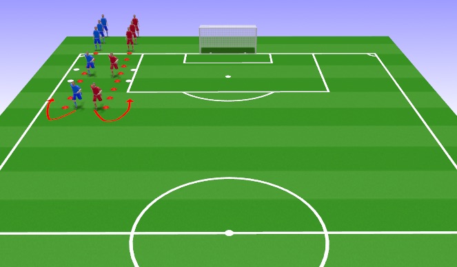 Football/Soccer Session Plan Drill (Colour): Warm Up