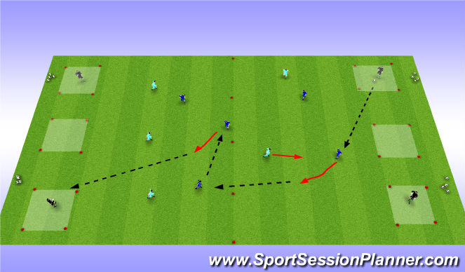 Football/Soccer Session Plan Drill (Colour): Diagram 3