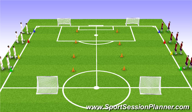 Football/Soccer Session Plan Drill (Colour): SKILL