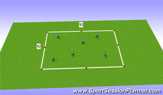 Football/Soccer Session Plan Drill (Colour): Juggling
