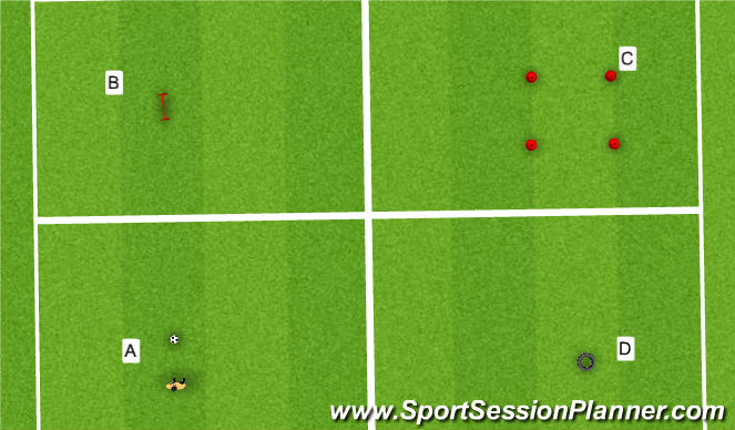 Football/Soccer Session Plan Drill (Colour): Session 1 - Ball Manipulation - YDF - Segment 2-5