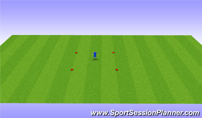 Football/Soccer Session Plan Drill (Colour): Warm-Up