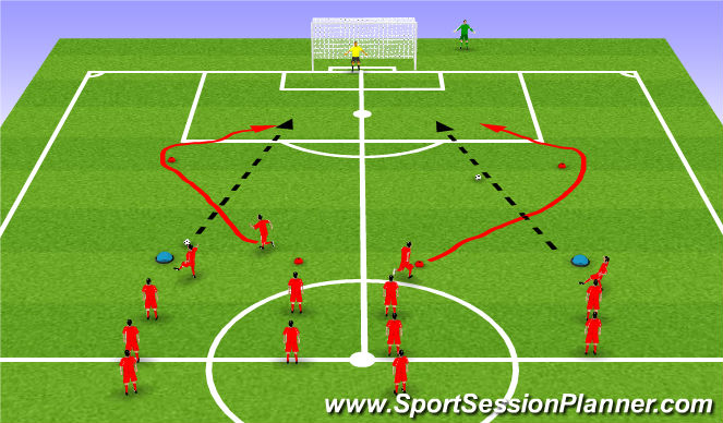 Football/Soccer Session Plan Drill (Colour): Warm Up