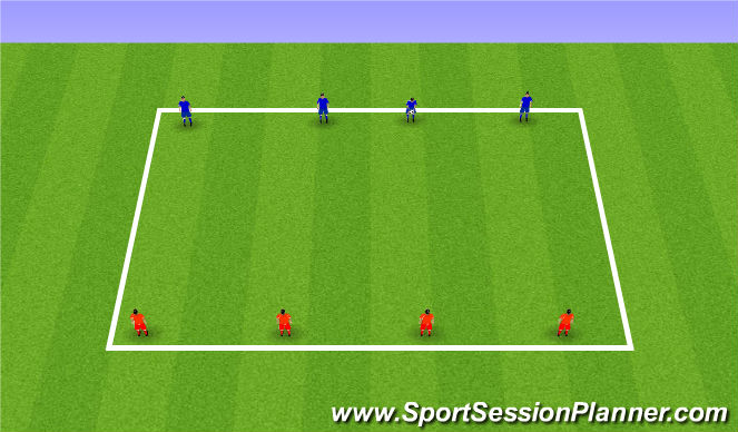 Football/Soccer Session Plan Drill (Colour): Passing Line