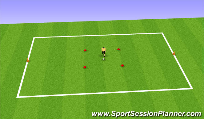 Football/Soccer Session Plan Drill (Colour): HIIT training Week 6 S1