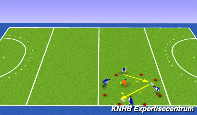 Hockey Session Plan Drill (Colour): Spelvorm duelloos