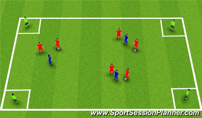 Football/Soccer Session Plan Drill (Colour): Pass and move Practical game
