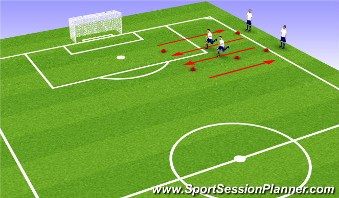 Football/Soccer Session Plan Drill (Colour): warm up