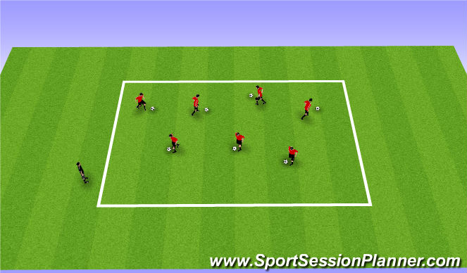 Football/Soccer Session Plan Drill (Colour): Paint the Field