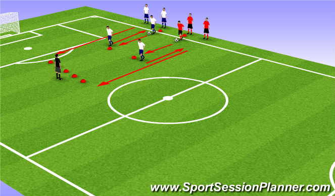 Football/Soccer Session Plan Drill (Colour): warm up