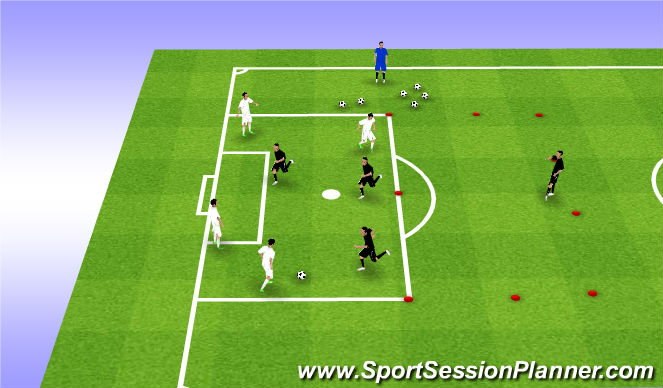 Football/Soccer Session Plan Drill (Colour): Box-on-Box Possession
