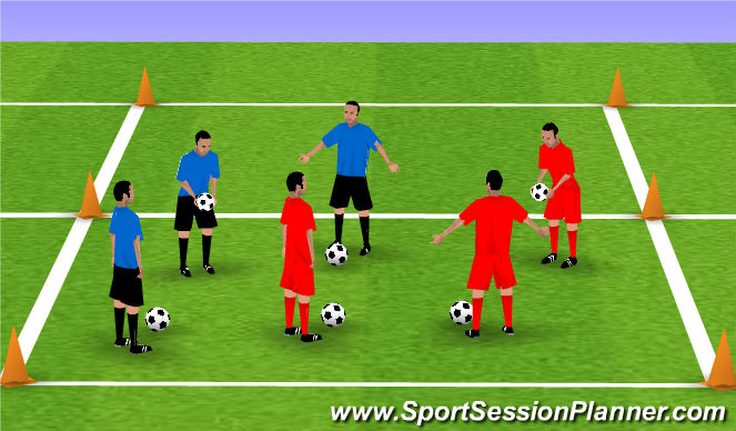 Football/Soccer Session Plan Drill (Colour): Juggling + FIFA 11+