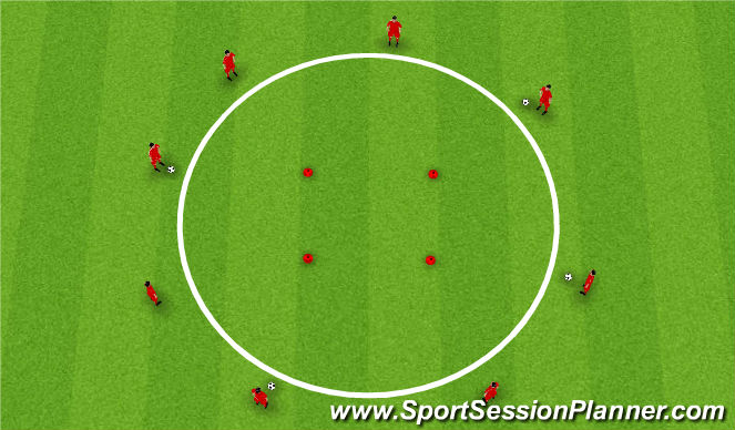 Football/Soccer Session Plan Drill (Colour): Progression 1