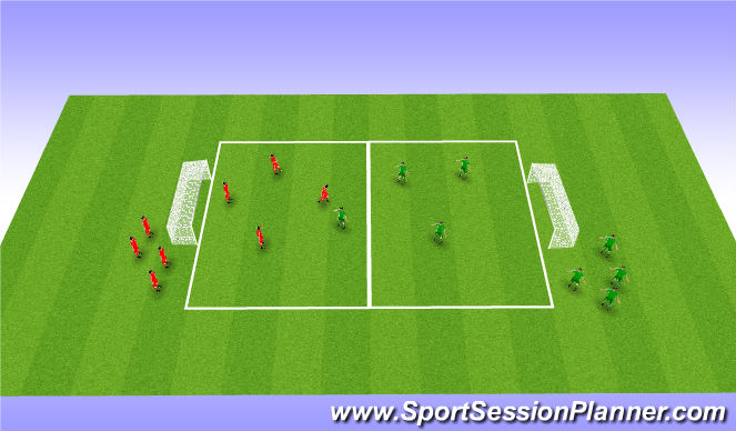 Football/Soccer Session Plan Drill (Colour): flying changes