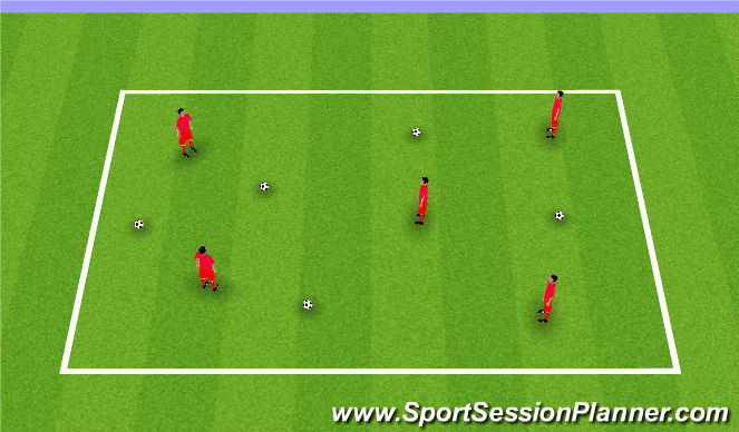 Football/Soccer Session Plan Drill (Colour): Warm Up 1