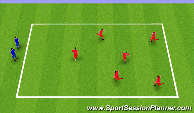Football/Soccer Session Plan Drill (Colour): Warm Up 2